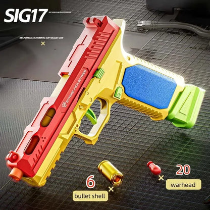 Continuous Shooting G17 Shooting Pistol Soft Bullet Toy Gun CS Children Adult Outdoor Shooting Game Popular Toy Gun