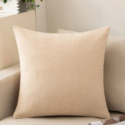 Solid Sofa Cushion Cover 30X50/40X4045X45/40X60/50X50/55X55/60X60 Cozy Linen Home Office Throw Pillow Cover Case