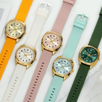 BERNY Women's Watches Nurse Watch Casual Simple Ladies Gold Quartz Watches Luminous Easy Read Waterproof Sport Women Wristwatch