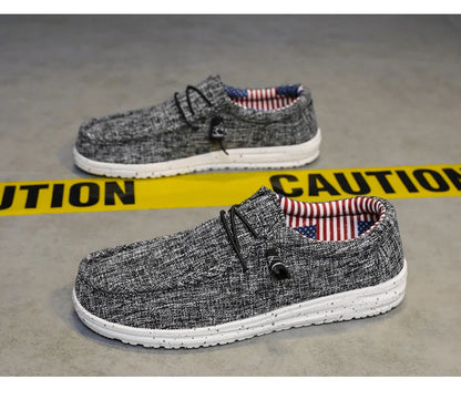 Men's Loafers Shoes Slip-on Easy To Put on Take Off Comfortable Breathable Casual Lightweight Low-Top Men's Canvas Shoes