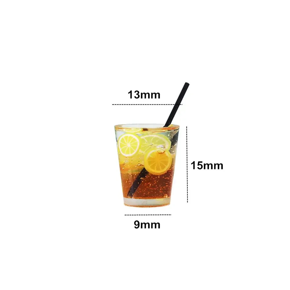 Miniature Toy Cocktail Drinks Doll Toys Dollhouse Accessories Miniature Items Fit for 1:6/1:12 Doll House Kitchen Ornaments