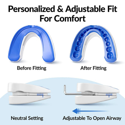 Adjustable Anti-Snoring Mouthpiece Nighttime Teeth Guard Sleeping Mouthguard for Bruxism Stop Snoring Device