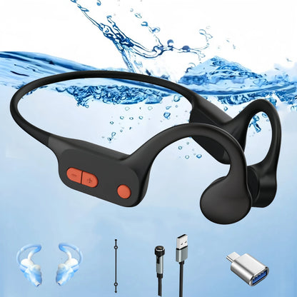 Słuchawki pływackie Tayogo Bone Conduction, Bluetooth 5.3, IP68 Wodoodporne słuchawki douszne MP3 z otwartą konstrukcją do pływania, pamięć 32 GB