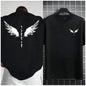 Minimalist men's summer new wing letter print soft and breathable round neck T-shirt outdoor street fashion top