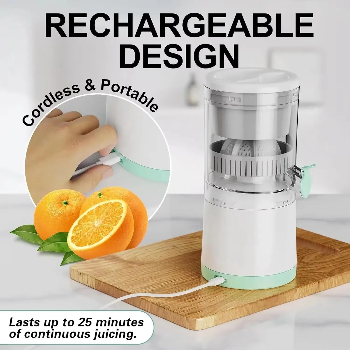 Portable Juice Juice Extractor Fully Automatic Fruit Household Juicer Automatic Orange Lemon Juice USB Extractor Extruder