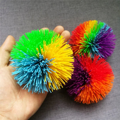 6/8/10cm Jugging Ball Colorful Rubber Wire Ball Toy For Kids Anti-Stress Stretchy Ball Children's Novelty Toys Funny Rubber Toy