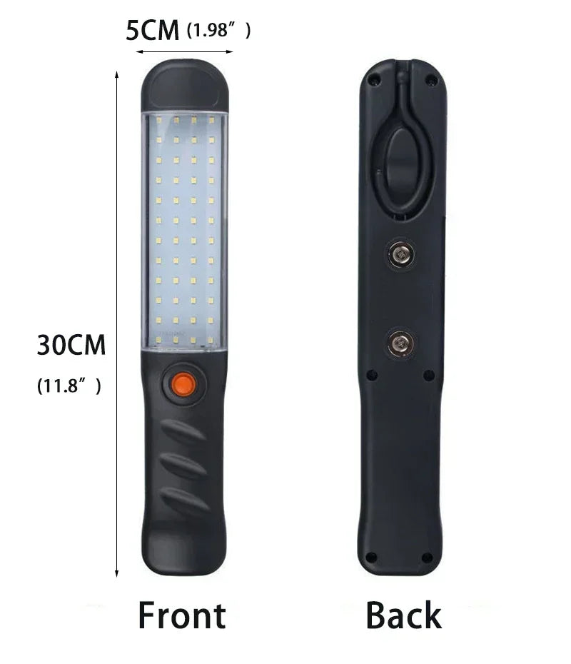 LED Handheld Flashlight Work Light USB Rechargeable Strong Light Lantern Torch Work Lamp with Magnet Hook Workshop Repair Lights