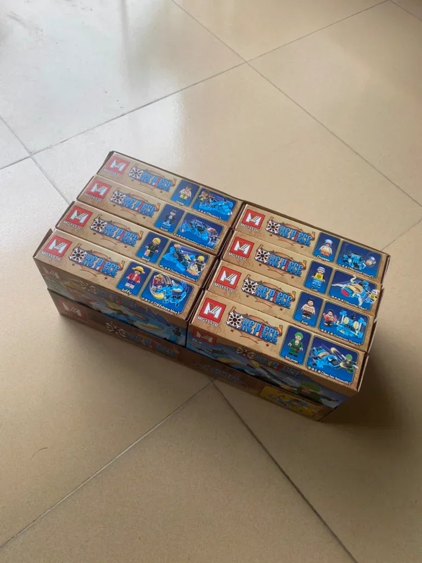 MOC One Piece Building Blocks Blind Box Luffy Kaido Dragon Bricks Model DIY Assemble Blue Dragon Figures Toy Kid Collection Gift