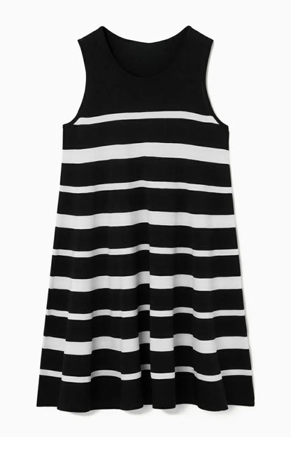 XIMIAN APPAREL 2026 YAZHIMEI traf cos summer new style of Ladies' casual fashion Standard style A-shaped striped knitted dress