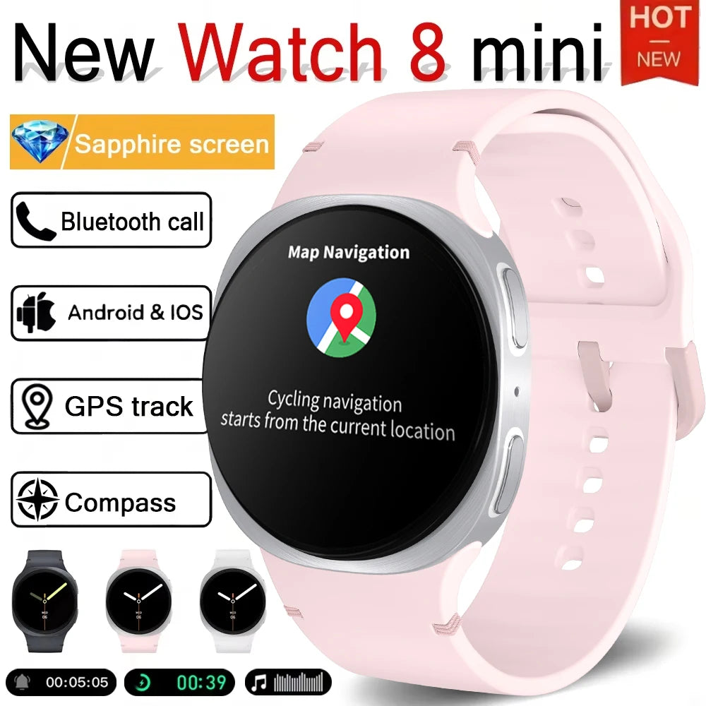 Smart Watch GPS Track Smart Watches For Men Women Sport Heart Rate Bluetooth Call NFC IP68 Waterproof Compass Smartwatch 8 Mini