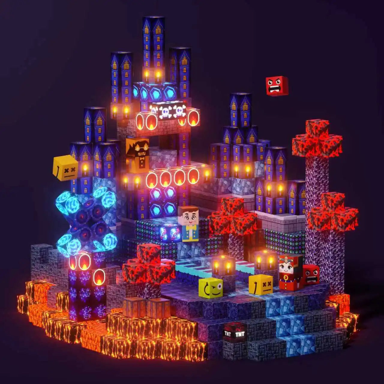 200PCS Light Up Magnetic Building Blocks Tiles, STEM Educational Building Blocks for Kids Ages 3+, Montessori Toddler Toys