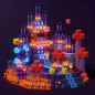 200PCS Light Up Magnetic Building Blocks Tiles, STEM Educational Building Blocks for Kids Ages 3+, Montessori Toddler Toys