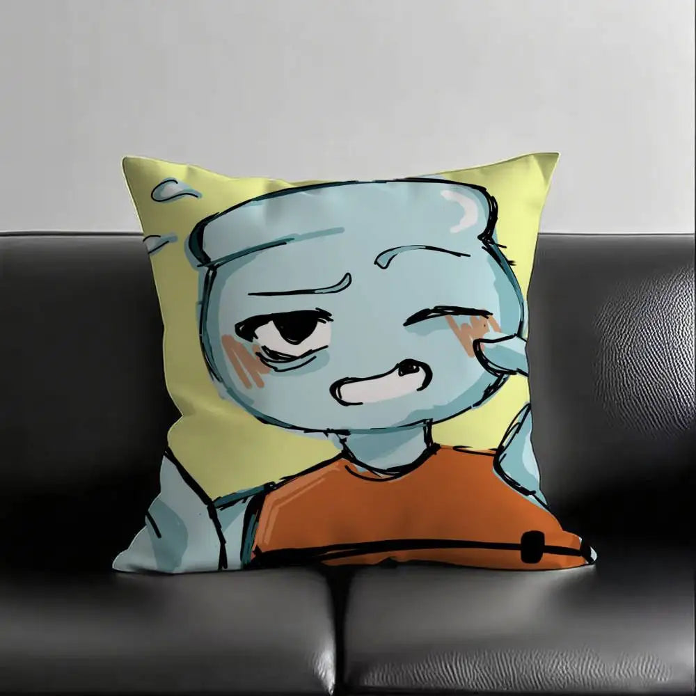 1pc Anime D-Dandys World Finn Pillow Case Fashion Square Pillowcase Bedroom Sofa Room Ins Decoration Leisure
