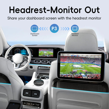 OTTOCAST P3 AI Box Android TV Box for HDMI out Wireless CarPlay Android Auto Car Accessories for Toyota VW Honda Kia Benz Nissan