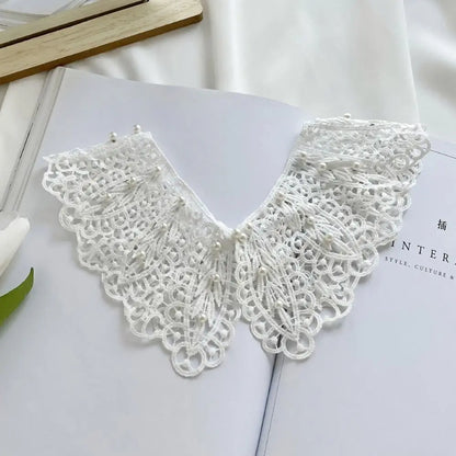 New Fashion Mini Cape Shawl Wrap Decoration Neck Ruff Detachable Lapel Half Shirt Lace Fabric Neckline Fake Collar