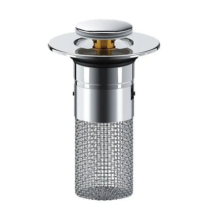Easy-Clean Sink Drain Cover – Stainless Steel Filter with Leak-Proof Silicone Seal, Prevents Clogs