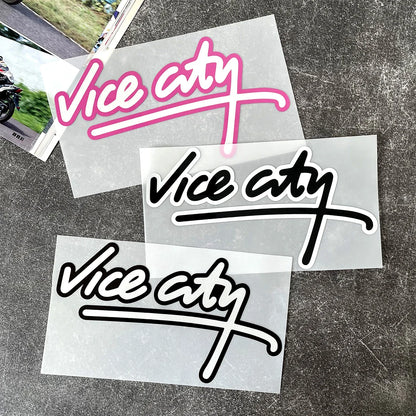 Vice City Sticker Windshield Decorative Decals Car Stickers Personality Creative Stickers For Automobile Exterior Accessories