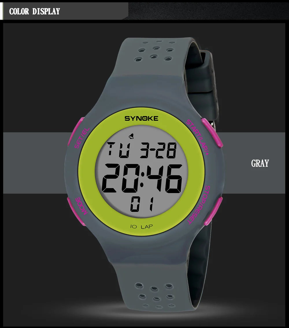 Outdoor Sport Watch Men Alarm Chrono Clock 5Bar Waterproof Military Watches LED Display Shock Digital Watch Thin Design