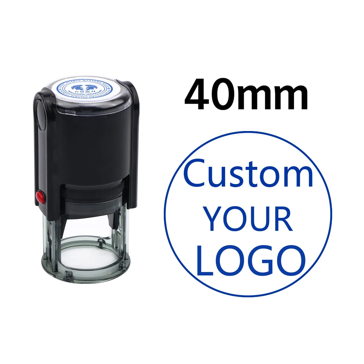 Custom Logo Round Stamp Personalized Image Self Inking Stamper Customized Business Logo Text Stamps-4 Sizes-5 Ink Color Options