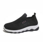Grid mesh slip-on street sneakers, integrated stretch ribbed collar, thick wavy layered two-tone midsole daily walking shoes