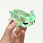 Transparent Cube Axolotl Squishy Toy Maltose Jelly Salamander Fidget Squeeze Slow Rising Stress Relief Sensory Vent Toys Kids.