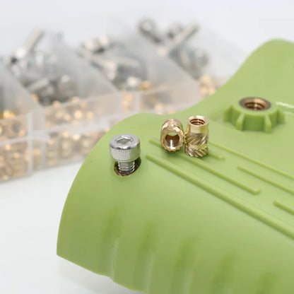 Heat Set Insert Nut Press Tool Brass Soldering Iron Tip Thread Injection Embedded Nuts and Stainless Steel Hex Socket Screw Kit