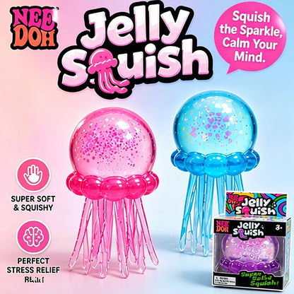 Trending Needoh Fuzz Ball Jellyfish Squishy Blind Box Random Color Soft Stress Relief Toy Cute Relaxing Squeeze Sensory Toy