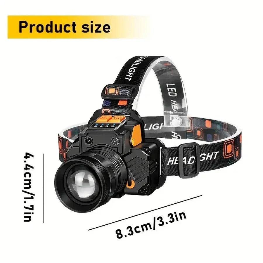 T6 LED Induction Headlamp Rechargeable Powerful Sensor LED Headlight Ultra Bright Head Flashlight For Camping Fishing Working