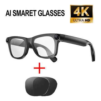 2026 New 4k Smart AI Glasses Video Record MINI Camera for ChatGPT Bluetooth Call Language Translation Music Sunglasses Men