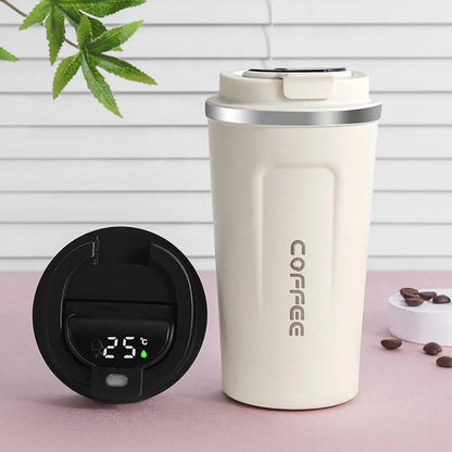 510ML Intelligent LED Temperature Display Stainless Steel Coffee Cup Temperature Measure Insulation Outdoor Car Portable Cup