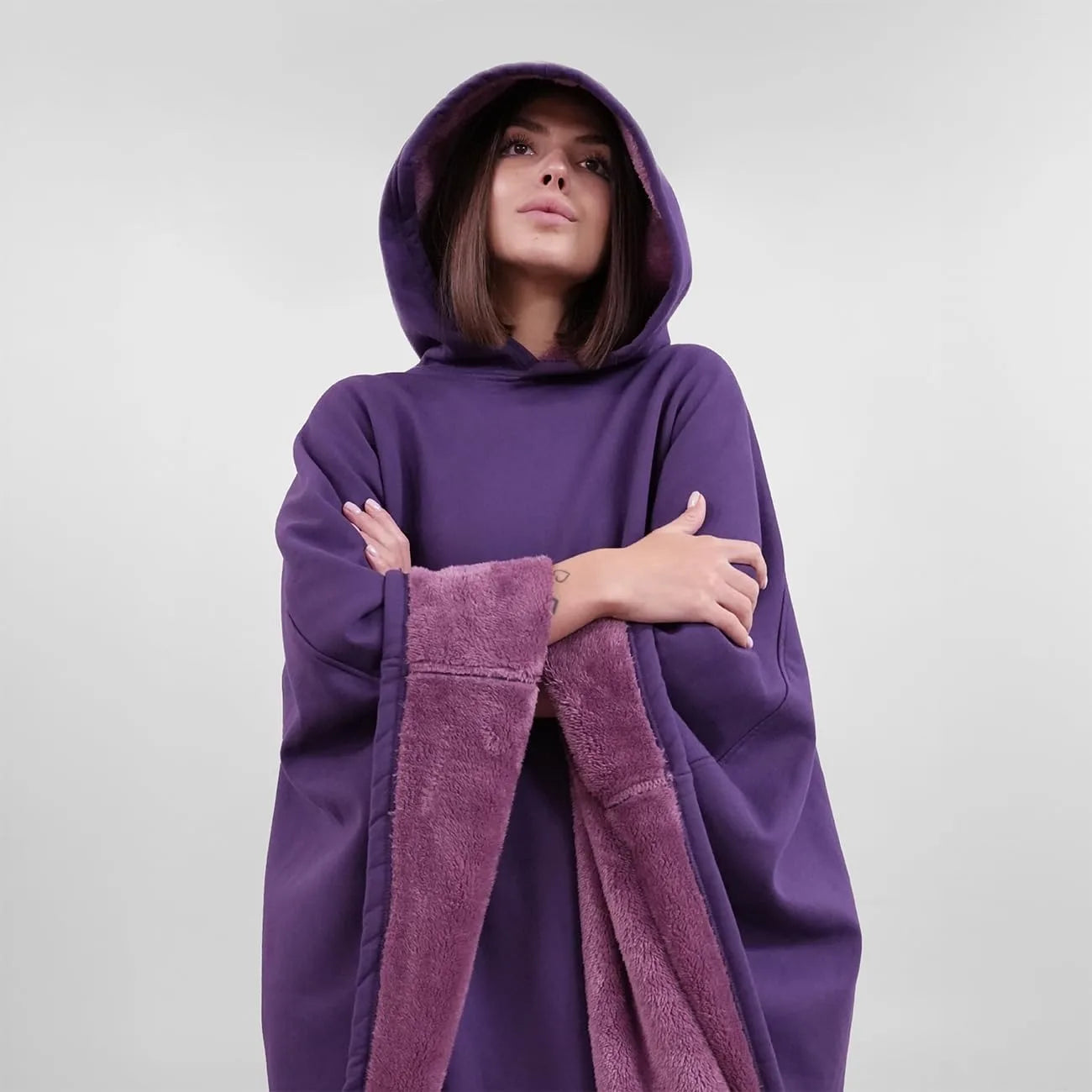 Eden Hoodie Unisex Oversized Hoodie Cloak light weight Super Warm Ultra-Soft Faux Fur Liner Winter Cloth Gift for Christmas