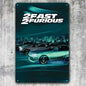 2 Fast 2 Furious Movie Metal Poster - Collectable Tin Sign 20x30cm  -aluminum