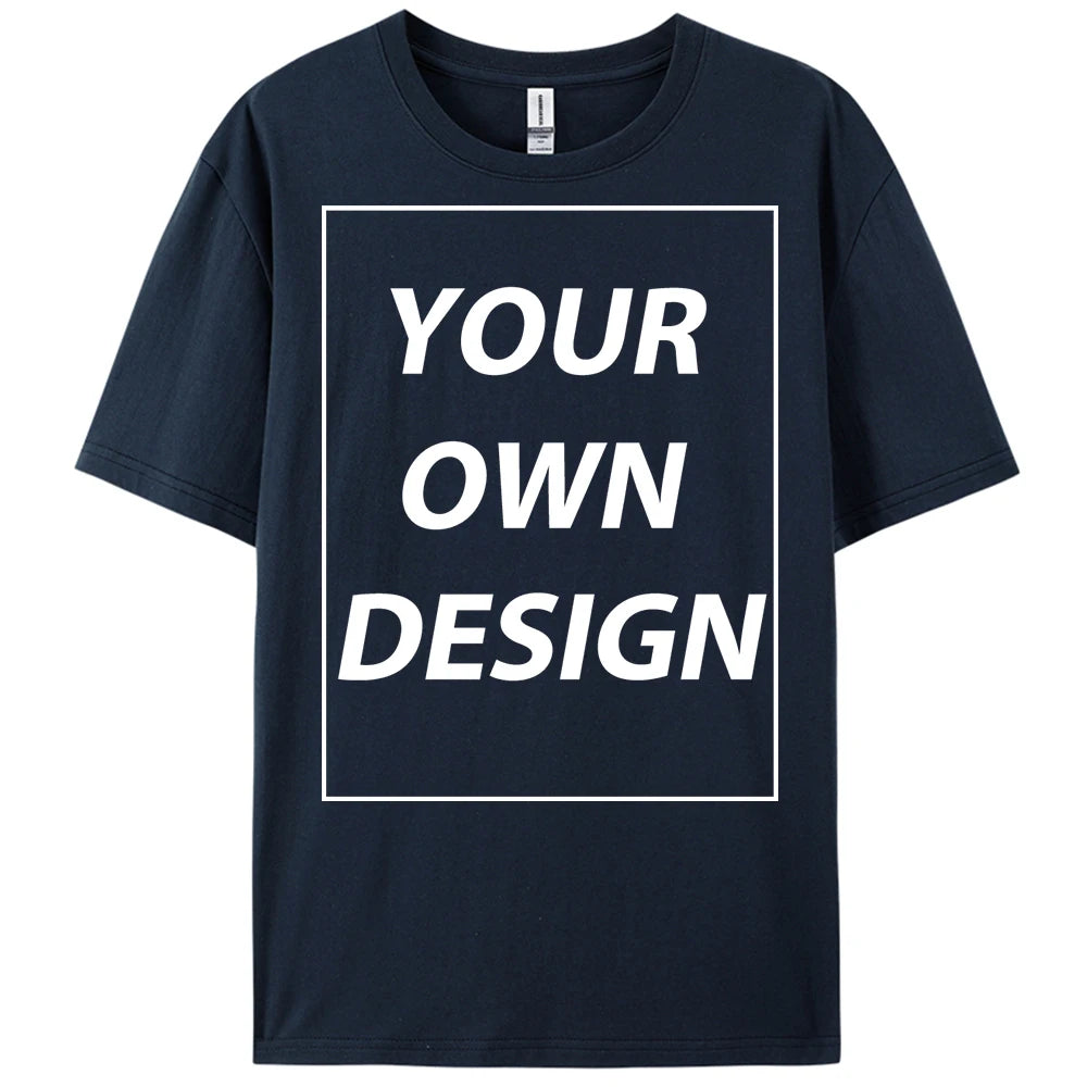 Personalized Custom Print Summer Y2K Team T-Shirt Cotton Casual Loose Short Sleeve Basics Fashion Tee Work Breathable Streetwear