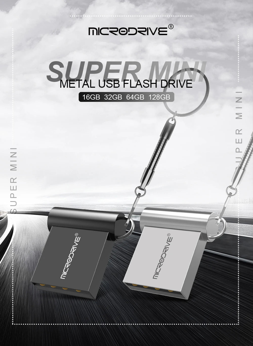 High Speed USB flash drive 4GB 8GB 32GB 64GB 128GB Pendrive Metal Pen key chain memory Sticks Mini USB Flash Drive Waterproof