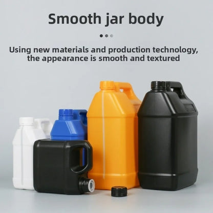 1/2/3/4/5/6/10L Plastic Airtight Bottle with Lid Food Grade HDPE Bucket Sealed Large-Capacity Oil Jerrican Gel Shampoo