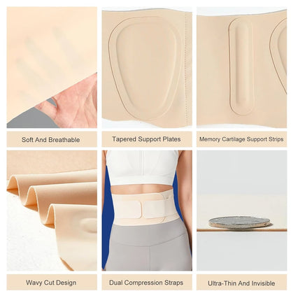 1pc New Thin Back Brace for Lower Back Pain Lumbar Support Belt for Men and Women, Waist Support for Lower Back Pain Relief