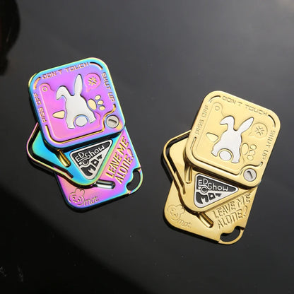 Creative Angry Rabbit Fidget Slider Tuning Fork Three Layers Magnetic Side Push Slider ADHD Anxiety Stress Toys Office Desk Toys
