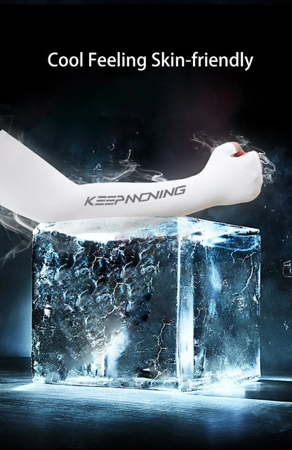 Cooling Arm Sleeves Cycling Half Finger Long Sun Protection Gloves Summer Unisex Outdoor Camouflage Ice Silk Fishing Arm Covers