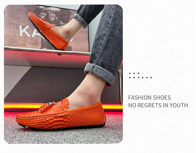 Driving Shoes Summer Mens Outdoor Anti-slip Comfort Soft High Quality Men Breathable Flat Driving Shoes Classic Casual Loafers