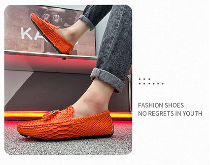 Driving Shoes Summer Mens Outdoor Anti-slip Comfort Soft High Quality Men Breathable Flat Driving Shoes Classic Casual Loafers