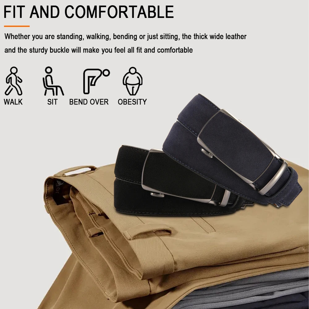 Men Leather Belt Automatic Buckle High Quality Male Leather Strap Luxury Jeans for Men Men Accessori