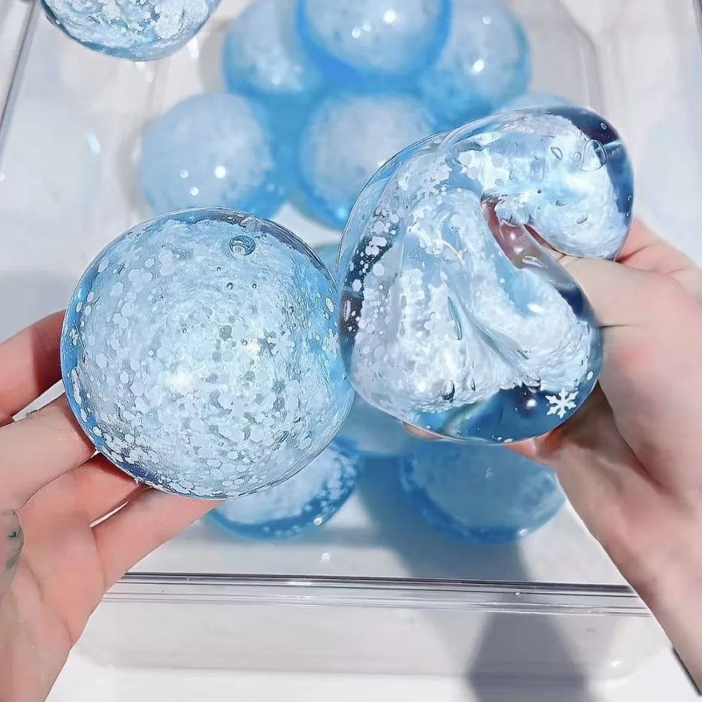 Satisfying Sound Crunchy Squishy Toys Non-bounce Shapable Building Blocks Squeeze Pinch Handmade Sensory Fidget Ball