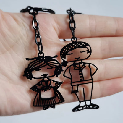 Treebud Custom Personalized Children's Drawing Necklace Stainless Steel for Women Men Special Logol Artwork Pendant Jewelry Gift