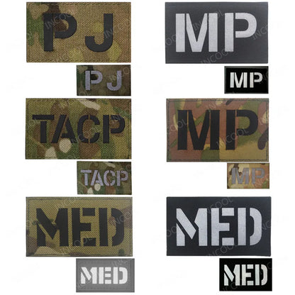 Infrared IR Reflective Patch K9 FIRE MEDIC PRESS MED PJ Decorative Patches Biker Armband Patch For Clothing Backpack