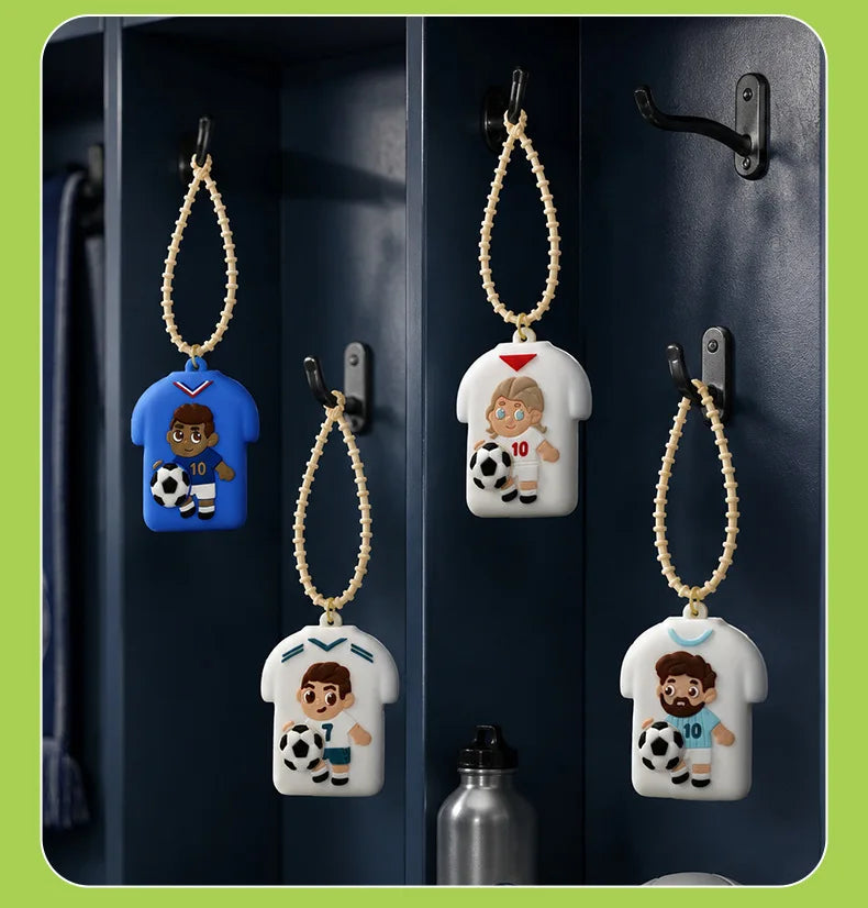 Football Jersey Squeeze Toy Keychain, Sports Star Stress Relief Pendant, Student Schoolbag Decoration, Fan's Small Gift