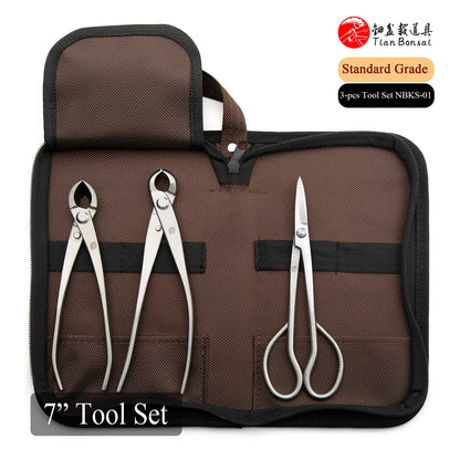 Small Size Standard Grade 3 PCS Bonsai Tool Set (NBKS-01 7' Tool Set)