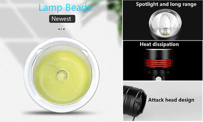 Tactical Torch High Power XHP70 LED Flashlight USB Rechargeable Lantern Waterproof Lamp Ultra Bright Lantern For Camping Outdoor