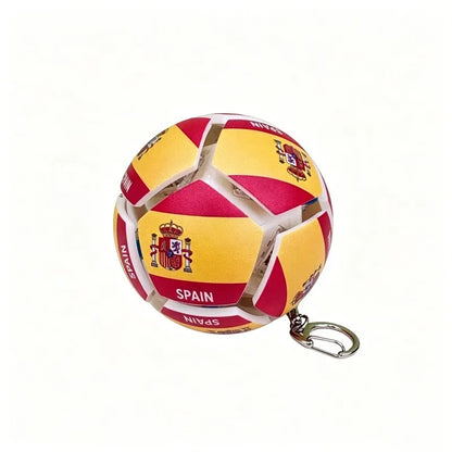 Football Keychain Fidget Toy Stress Relief Pendant Soccer Ball for Fan Portable Multi-National Team Souvenir for Car Key Handbag