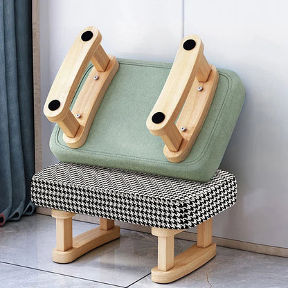 Creative Small Wood Chair Household Shoe Changing Stool Ins Sofa Living Room Foot Rest Stool Tea Table Children Bathroom Footsto