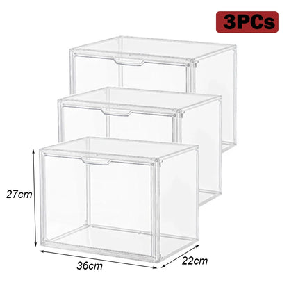 New Large Capacity Storage Box Organizer for Figures Acrylic Box Clear Blind Box Showcase Makeup Organizer for Bag